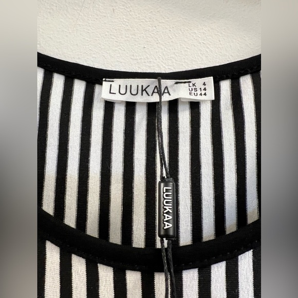 Luukaa MIXED STRIPED FINE JERSEY DRESS - Picture 6 of 14